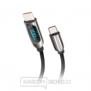 Solight USB-C kabel s displejem, USB-C konektor - USB-C konektor, 100W, 2m Náhled