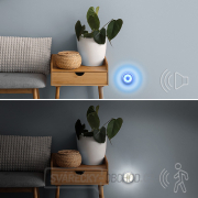 Solight bezdrátový zvonek s nočním světélkem na senzor pohybu, do zásuvky, 250m, bílý, learning code náhled