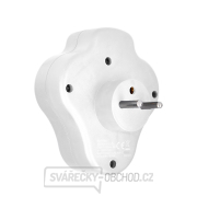 Solight rozbočka s USB A+C nabíječkou, 2 x 10A, bílá, vypínač Náhled