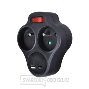 Solight rozbočka s USB A+C nabíječkou, 2 x 10A, černá, vypínač Solight rozbočka s USB A+C nabíječkou, 2 x 10A, černá, vypínač gallery main image