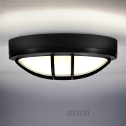 Solight LED venkovní osvětlení kulaté s mřížkou, 13W, 910lm, 4000K, IP65, 17cm, černá náhled