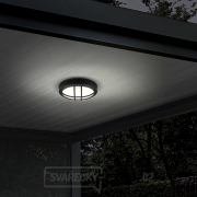 Solight LED venkovní osvětlení kulaté s mřížkou, 13W, 910lm, 4000K, IP65, 17cm, černá náhled