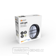 Solight LED venkovní osvětlení kulaté s mřížkou, 13W, 910lm, 4000K, IP65, 17cm, černá náhled