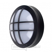 Solight LED venkovní osvětlení kulaté s mřížkou, 13W, 910lm, 4000K, IP65, 17cm, černá gallery main image