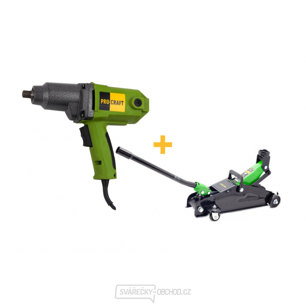 Akční sada 4 Elektrický rázový utahovák Procraft ES1450 a Hydraulický pojízdný zvedák PJ25 | SET4
