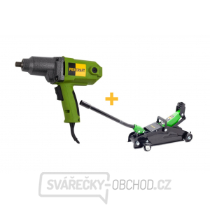 Akční sada 4 Elektrický rázový utahovák Procraft ES1450 a Hydraulický pojízdný zvedák PJ25 | SET4