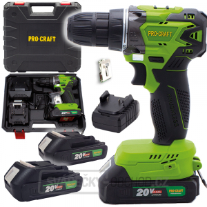 Aku vrtací šroubovák Procraft PA20BL | PA20BL Aku vrtací šroubovák Procraft PA20BL | PA20BL gallery main image