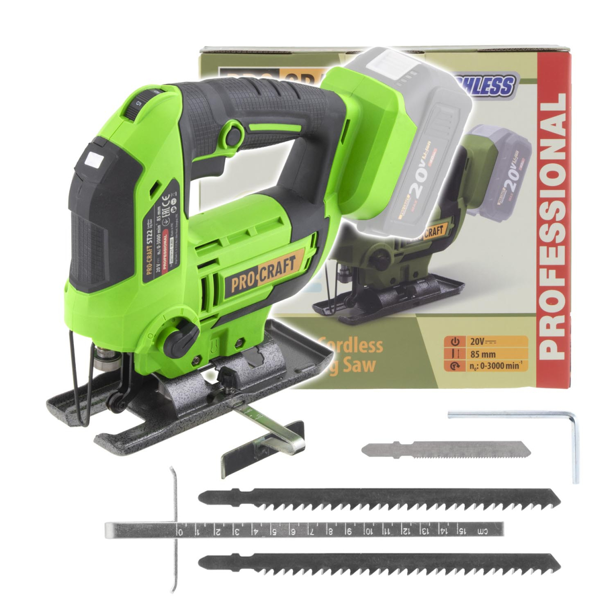 Levně Aku přímočará pila Procraft ST22 (bez baterie a nabíječky) | ST22 ST22