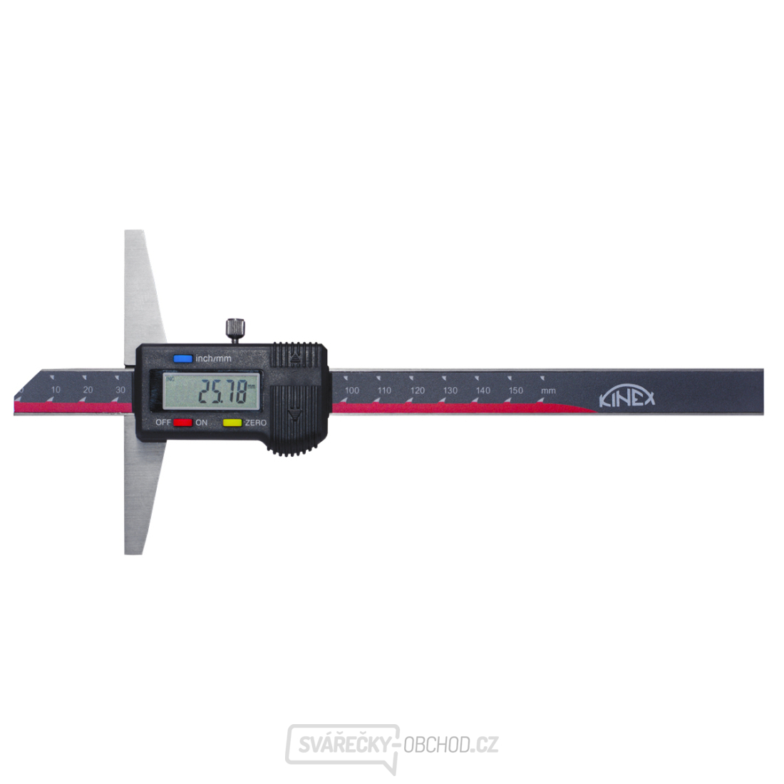 Hloubkoměr digitální bez nosu KINEX 500 mm, 0,01, DIN 862