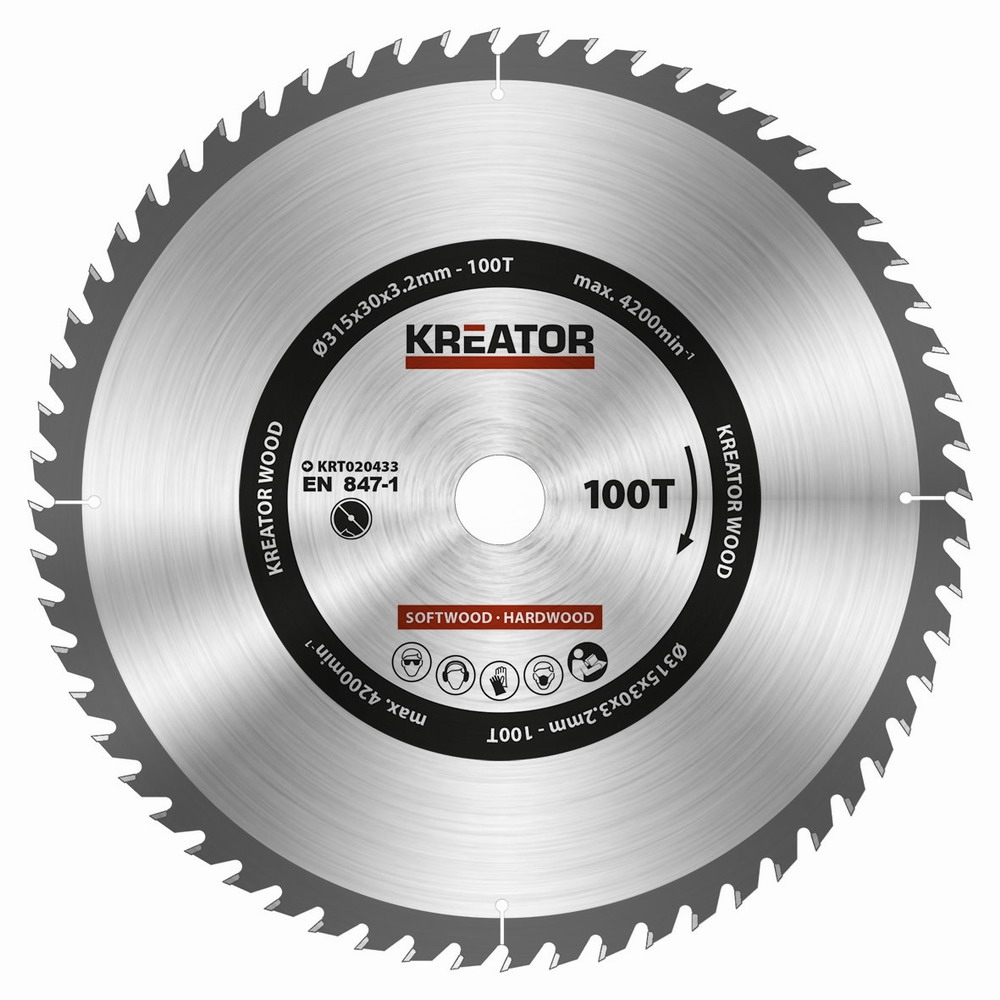 Kreator KRT020433 - Pílový kotouč na dřevo 315mm