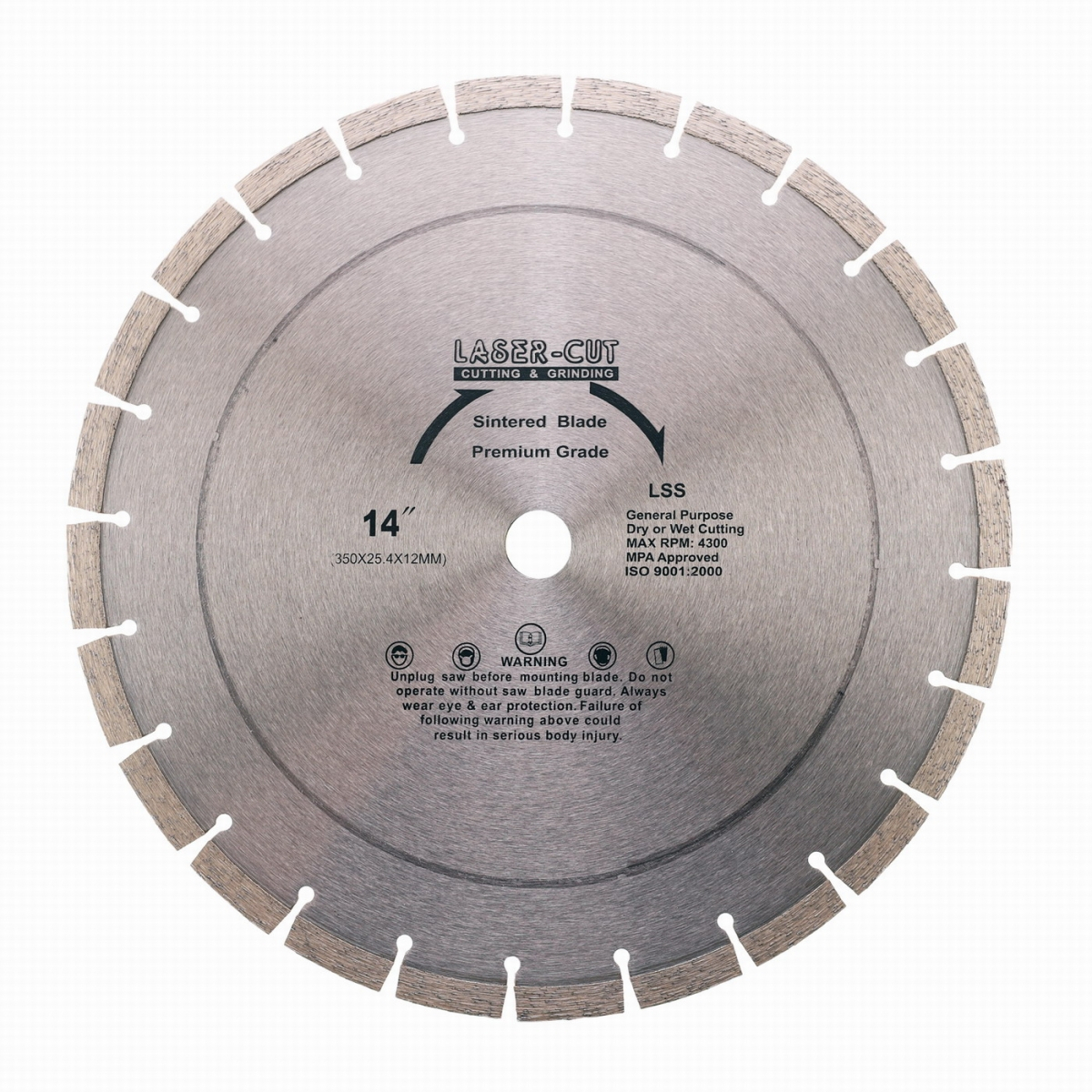 PowerPlus L001220 - Diamantový kotouč segmentový 350 x 25,4 x 12mm LSS