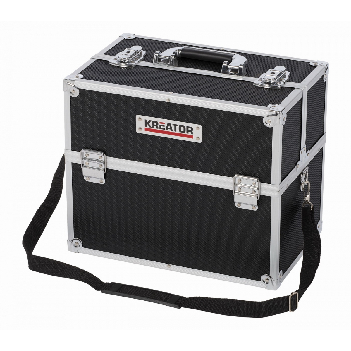 Hliníkový kufr Kreator KRT640301B - 360x230x300mm, černý