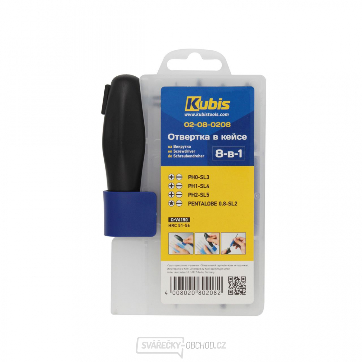 Šroubovák 8 v 1 v pouzdře 02-08-0208