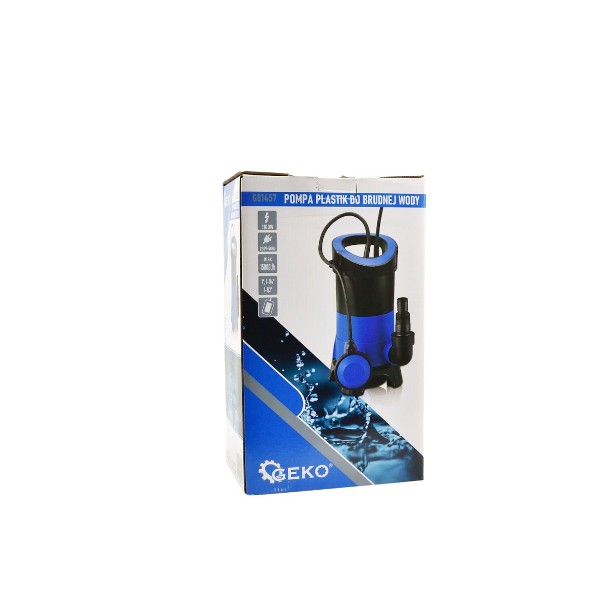 Kalové čerpadlo 230V, 1100W, Geko G81457 Náhled