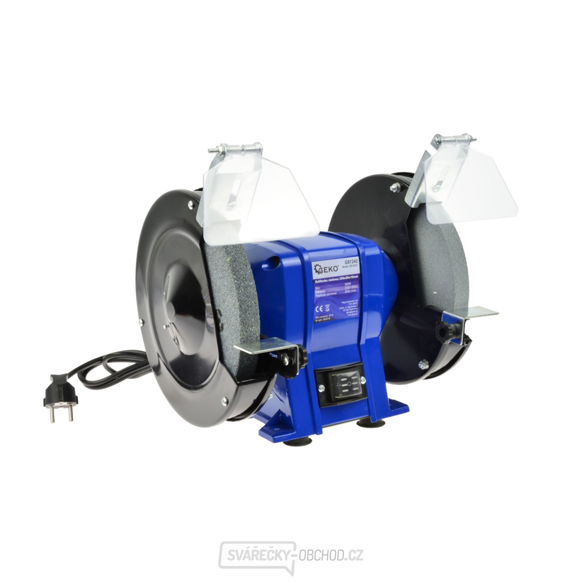Geko G81242 stolní bruska dvoukotoučová