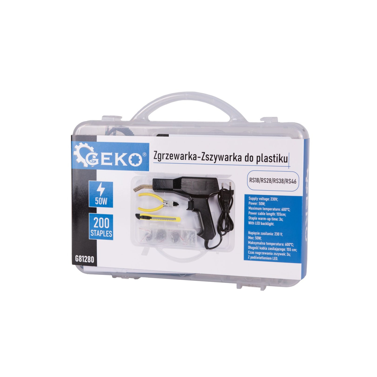 Levně Svářečka plastů sešívačka na plasty 50W GEKO G81280 G81280