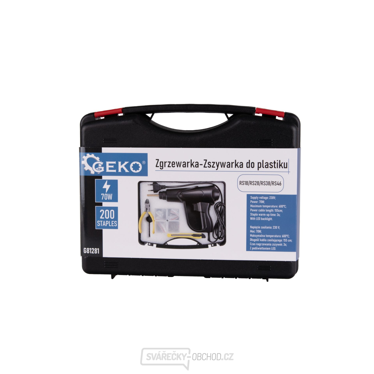 Svářečka plastů sešívačka na plasty 70W GEKO G81281 