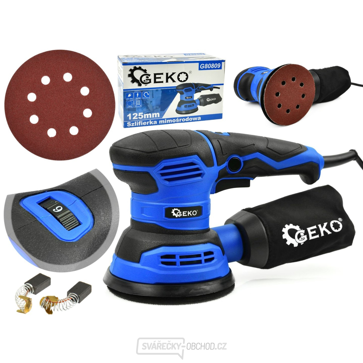 Excentrická bruska 125 mm 300 W 