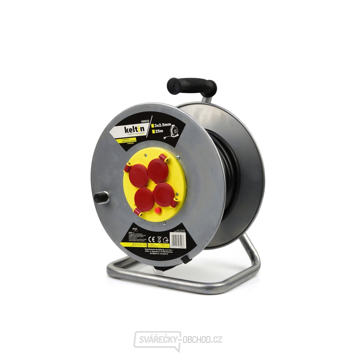 Elektrický prodlužovací naviják 3x2,5mm 25m