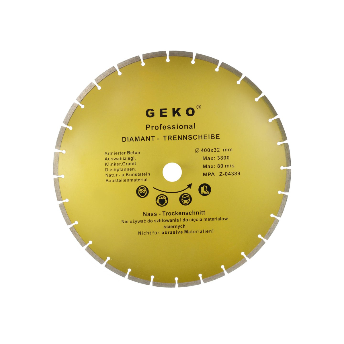 Levně Kotouč řezný diamantový segmentový 400x8x32mm PROFI, Geko G00256 G00256