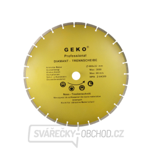 Kotouč řezný diamantový segmentový 400x8x32mm PROFI, Geko G00256 Kotouč řezný diamantový segmentový 400x8x32mm PROFI, Geko G00256 gallery main image