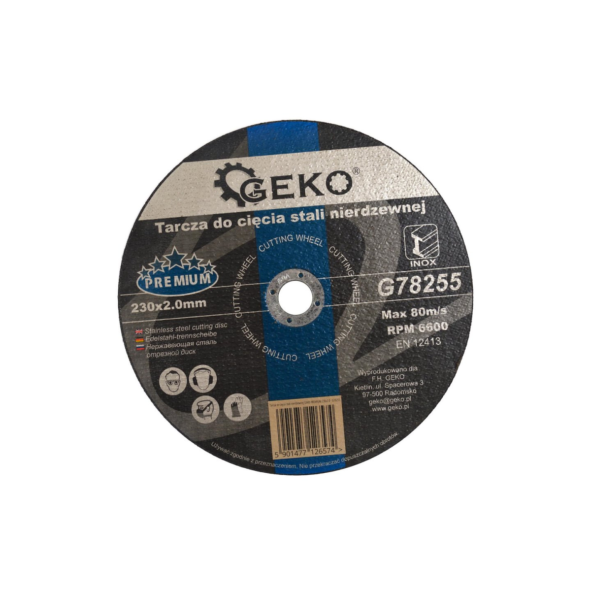 Levně Řezný kotouč na ocel a nerez, rozměr 230x2x22,2mm Geko G78255 G78255