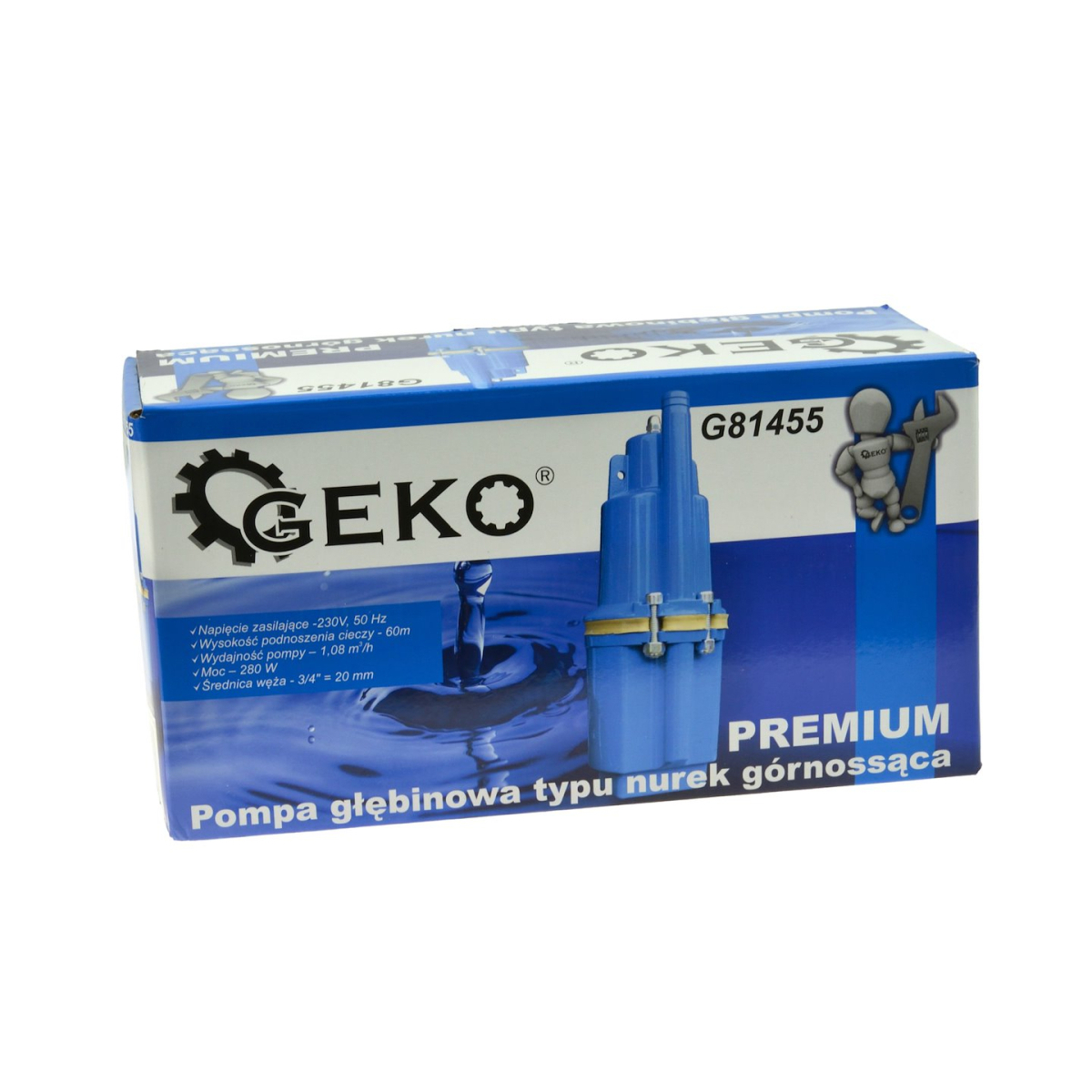 Membránové čerpadlo s výkonem 280W Geko G81455  Náhled