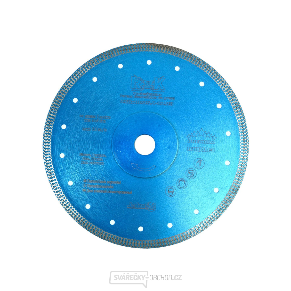 Diamantový kotouč 250x10x25,4-22,23mm pro řezání a broušení kamene a keramiky Geko RK0103