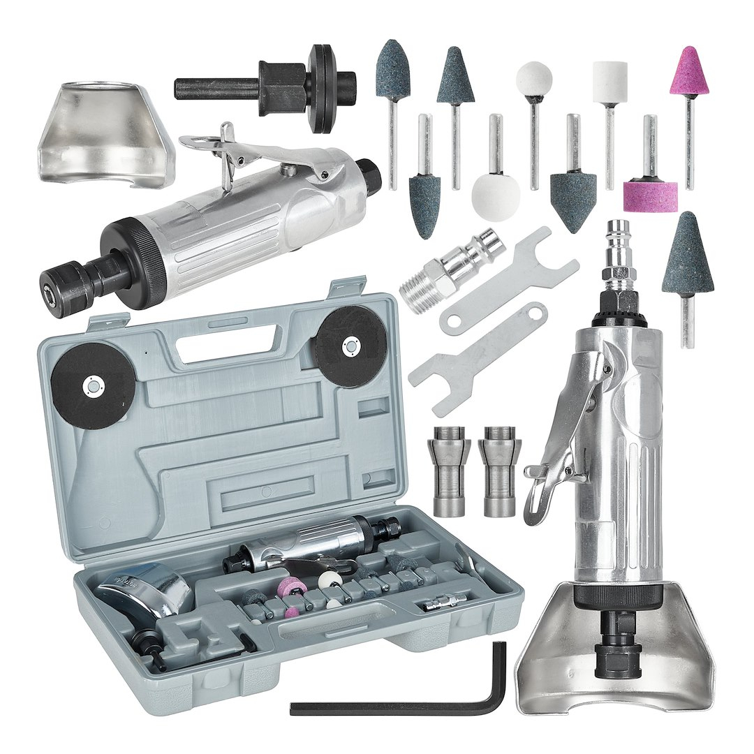 Pneumatická přímá bruska s příslušenstvím Geko G03142 G03142