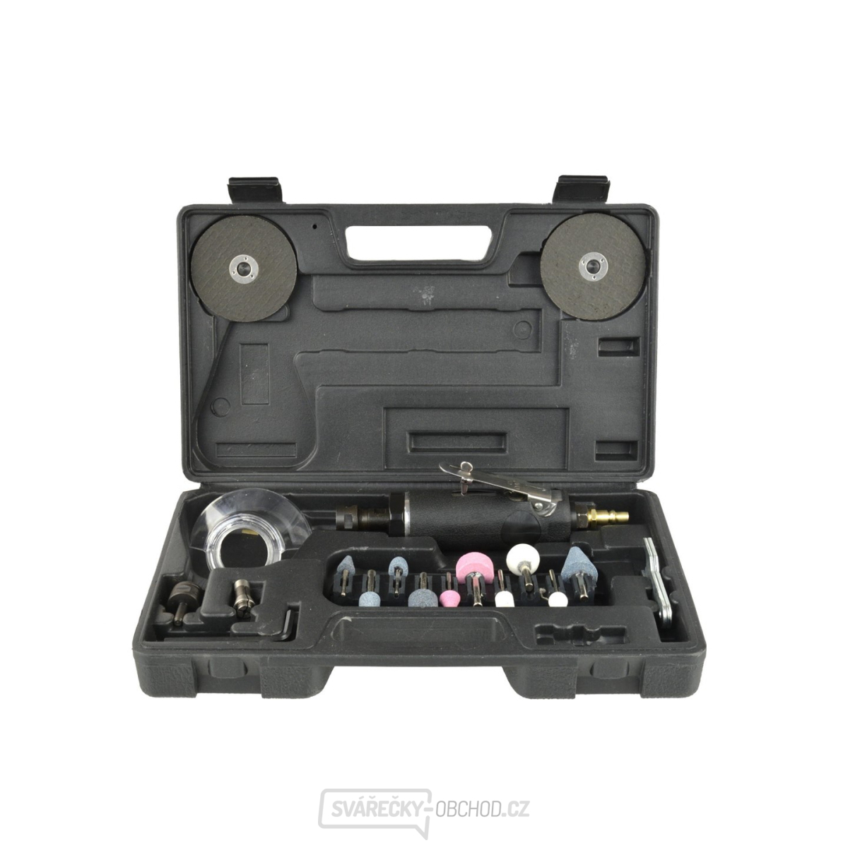 Pneumatická přímá bruska s příslušenstvím Geko G03142