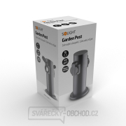 Solight zahradní sloupek IP44, nerez ocel, 2 zásuvky, válec, černý náhled