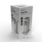 Solight zahradní sloupek IP44, nerez ocel, 2 zásuvky, hranol, stříbrný náhled