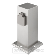 Solight zahradní sloupek IP44, nerez ocel, 2 zásuvky, hranol, stříbrný Solight zahradní sloupek IP44, nerez ocel, 2 zásuvky, hranol, stříbrný gallery main image