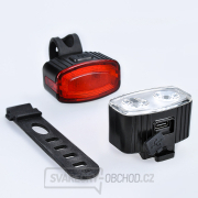 Solight set nabíjecích cyklo svítilen, 160lm přední, zadní červená, Li-Ion, USB náhled