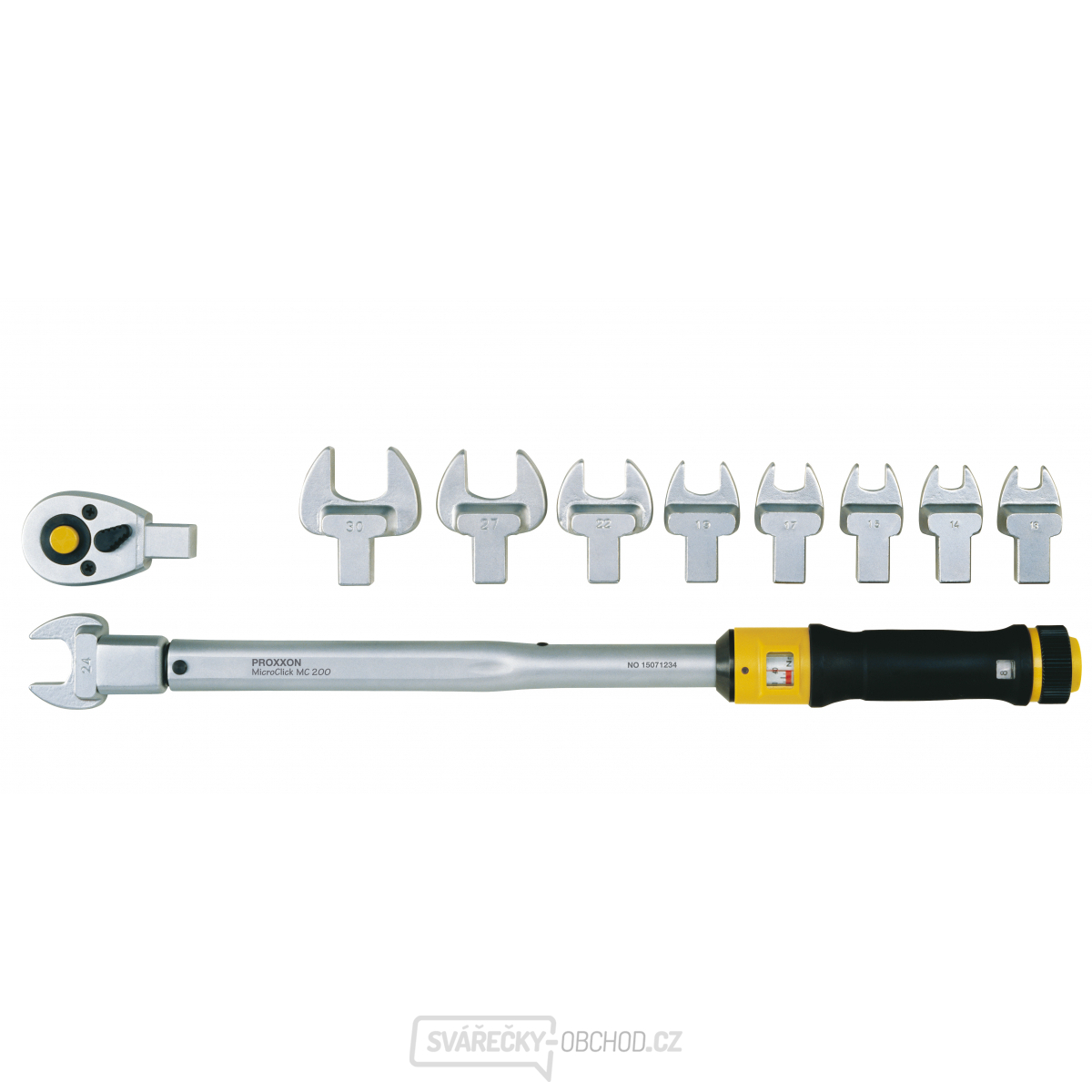 Sada - Momentový klíč MicroClick MC 200 a 10 nástavců