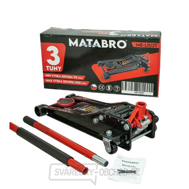 Nízkoprofilový hydraulický zvedák (hever) s pojezdem,Matabro MB-LPJ3T