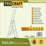 Žebřík hliníkový třídílný 3x7 Procraft PLA3.424  Náhled