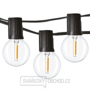 Solight LED venkovní řetěz s žárovkami, 25 žárovek, 15m+5m, 20W, teplá bílá gallery main image