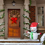 Solight LED sněhulák venkovní 40LED, teplá bílá, IP44, výška 70cm, 3x AA, časovač náhled