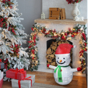 Solight LED sněhulák venkovní 40LED, teplá bílá, IP44, výška 70cm, 3x AA, časovač náhled