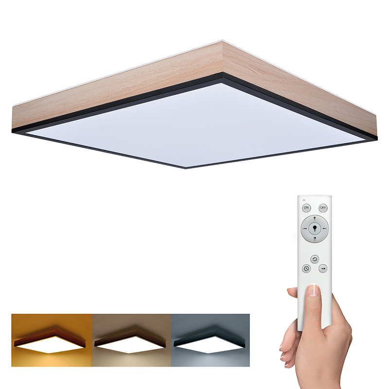 Solight LED stropní osvětlení dekor dřeva, 3000lm, 40W, 45x45cm