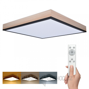 Solight LED stropní osvětlení dekor dřeva, 3000lm, 40W, 45x45cm gallery main image