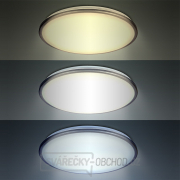 Solight LED stropní světlo Silver, kulaté, 24W, 1800lm, stmívatelné, dálkové ovládání, 38cm Náhled