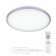 Solight LED stropní světlo Silver, kulaté, 24W, 1800lm, stmívatelné, dálkové ovládání, 38cm gallery main image