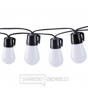 Solight LED smart venkovní řetěz s RGB žárovkami, bluetooth, 15 žárovek, 14m+6m, 10W Náhled