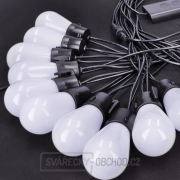 Solight LED smart venkovní řetěz s RGB žárovkami, bluetooth, 15 žárovek, 14m+6m, 10W náhled