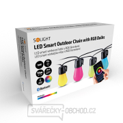 Solight LED smart venkovní řetěz s RGB žárovkami, bluetooth, 15 žárovek, 14m+6m, 10W náhled