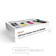 Solight LED smart venkovní řetěz s RGB žárovkami, bluetooth, 15 žárovek, 14m+6m, 10W náhled