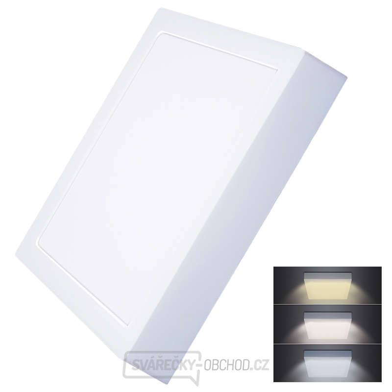 Solight LED mini panel CCT, přisazený, 24W, 1800lm, 3000K, 4000K, 6000K, čtvercový