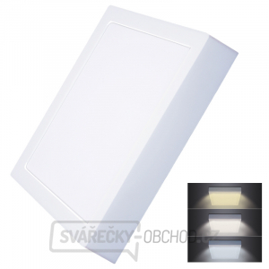 Solight LED mini panel CCT, přisazený, 24W, 1800lm, 3000K, 4000K, 6000K, čtvercový